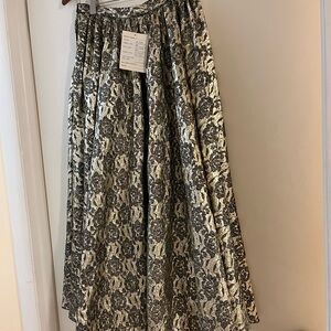 Free People A-Line Skirt - Black and Gold Lace
